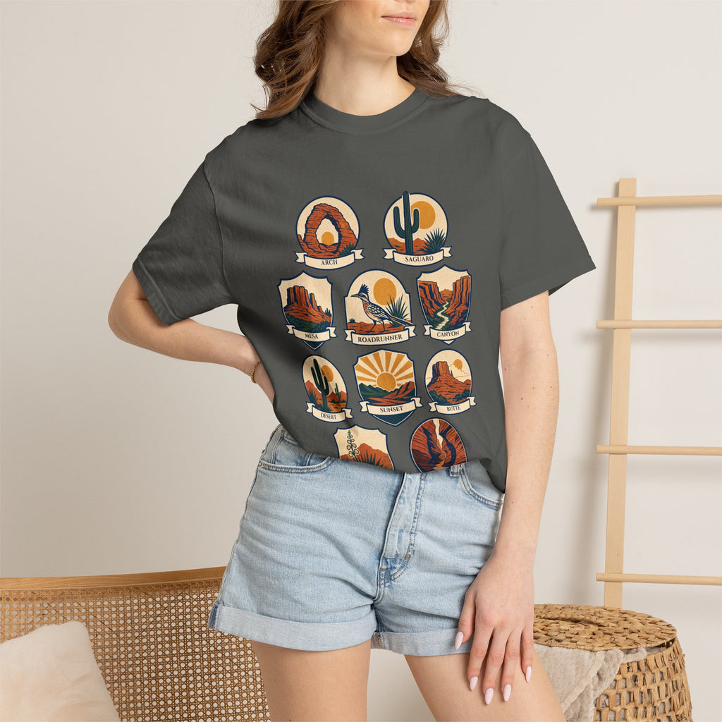 Southwest National Parks Shirt, Desert Badge Tee, Arizona Utah Hiking Gift, Retro Adventure Cactus Sweatshirt
