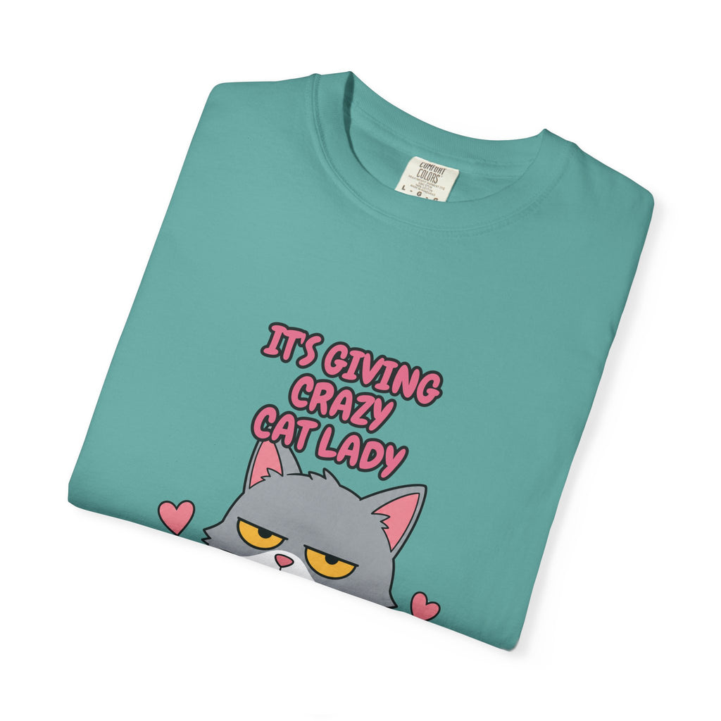 It's Giving Crazy Cat Lady Shirt, Grey Cat Mom Tee, Cat Lover Gift, Funny Cat Owner Sweatshirt