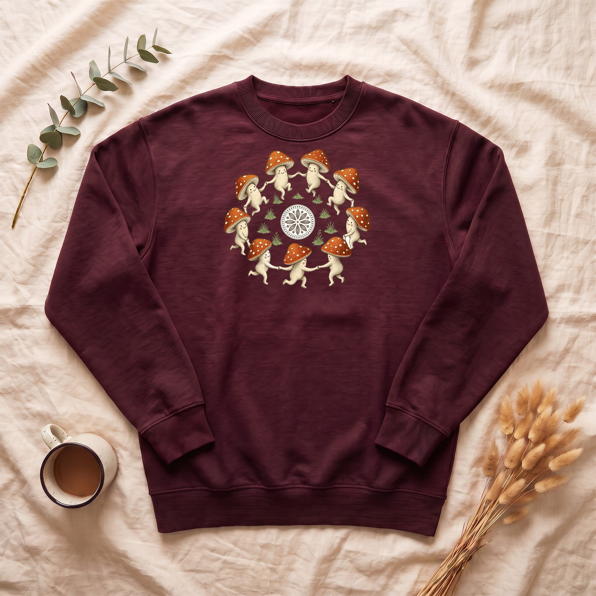 Cottagecore Mushroom Shirt, Fairy Ring Tee, Goblincore Nature Gift, Whimsical Mushroom Sweatshirt