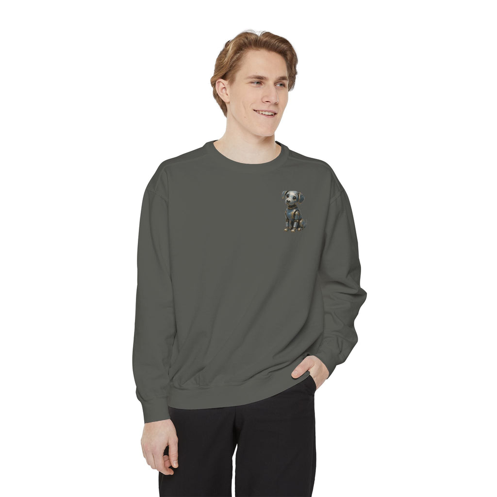 Waiting for My Human to Reboot Shirt, Funny Robot Dog Tee, Tech Programmer Gift, Sci-Fi AI Humor Sweatshirt