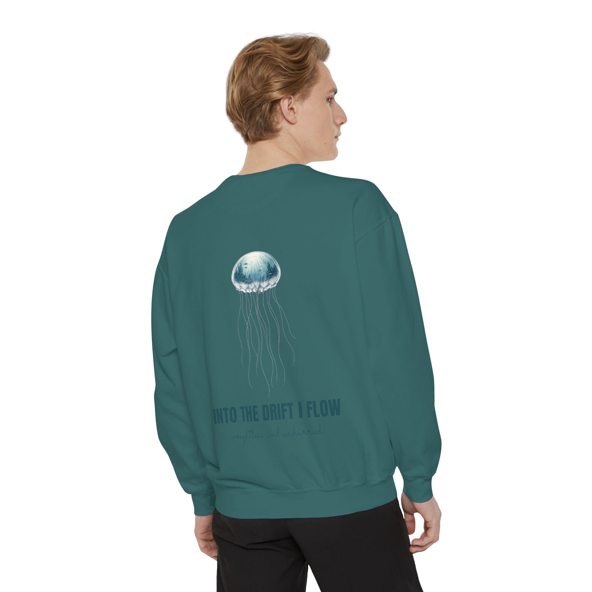 Into the Drift I Flow Shirt, Jellyfish Double Exposure Tee, Ocean Diver Sea Life Gift, Nautical Marine Sweatshirt