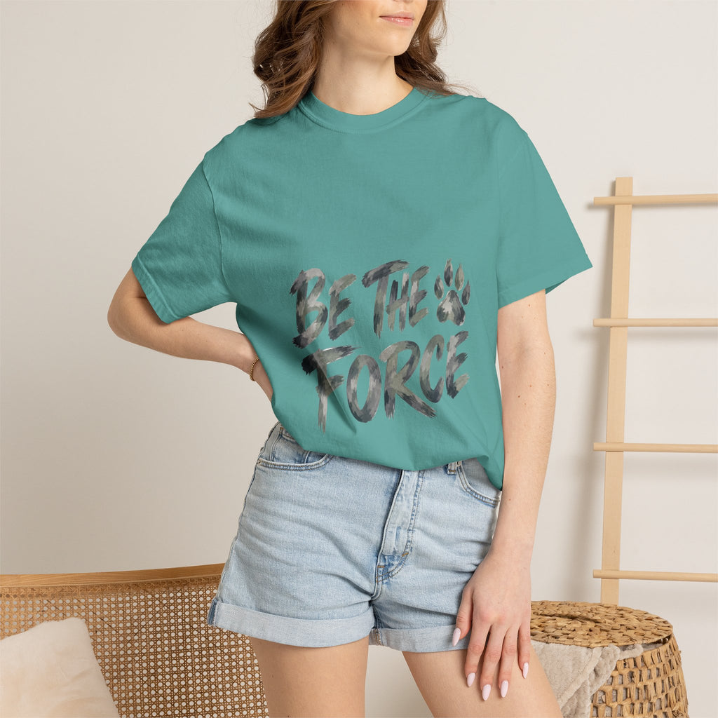 Be The Force Shirt, Camo Motivational Tee, Inspirational Encouragement Gift, Positive Vibes Paw Print Sweatshirt
