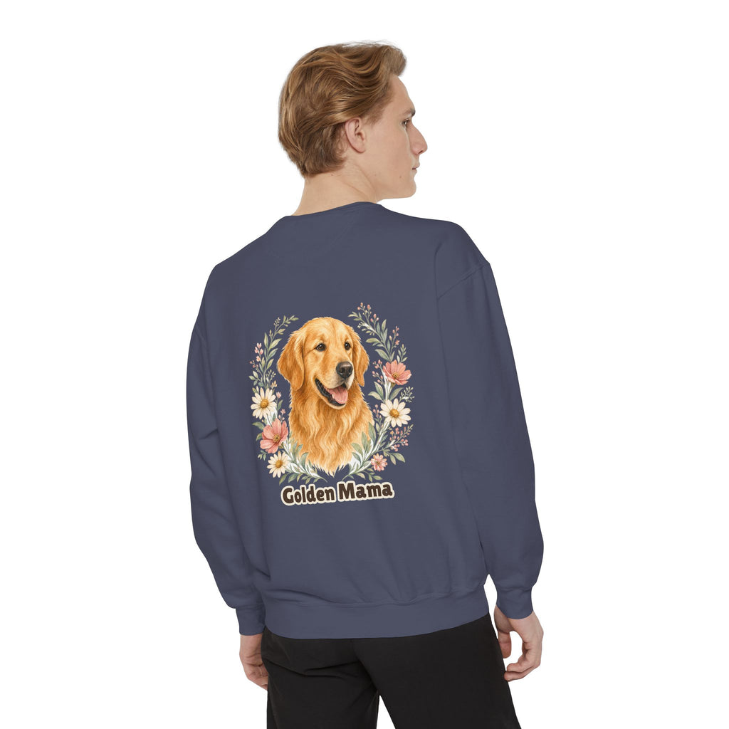 Golden Retriever Mom Shirt, Golden Mama Tee, Dog Mom Gift, Wildflower Dog Lover Sweatshirt, Cute Dog Owner Gift