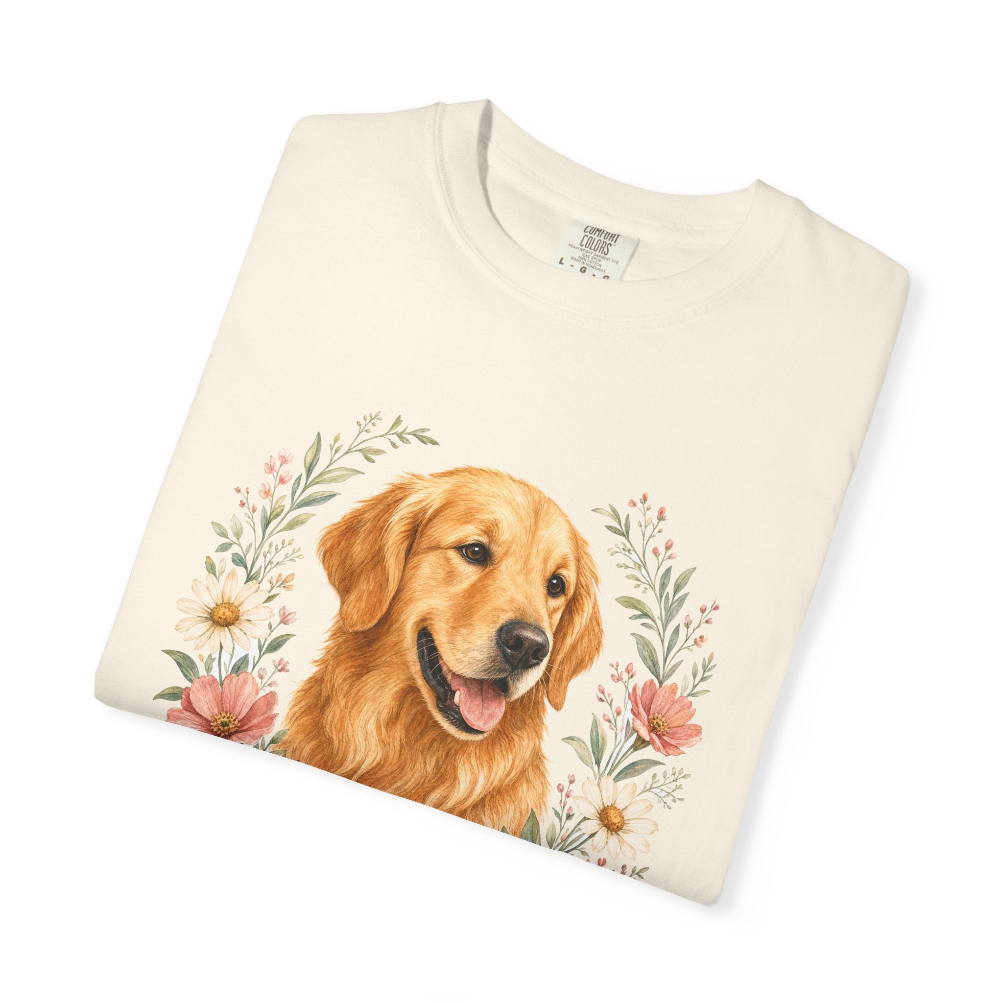 Golden Retriever Mom Shirt, Golden Mama Tee, Dog Mom Gift, Wildflower Dog Lover Sweatshirt, Cute Dog Owner Gift