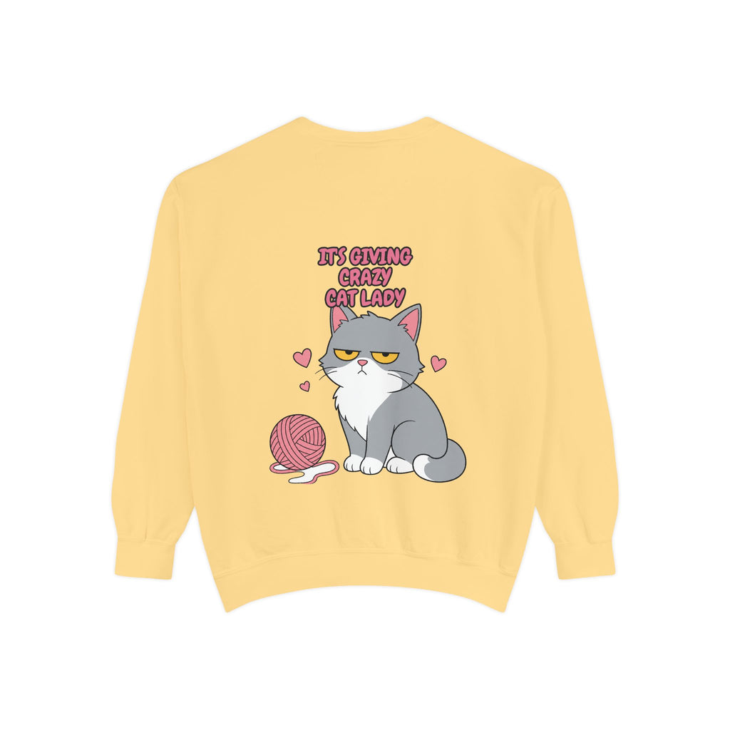 It's Giving Crazy Cat Lady Shirt, Grey Cat Mom Tee, Cat Lover Gift, Funny Cat Owner Sweatshirt