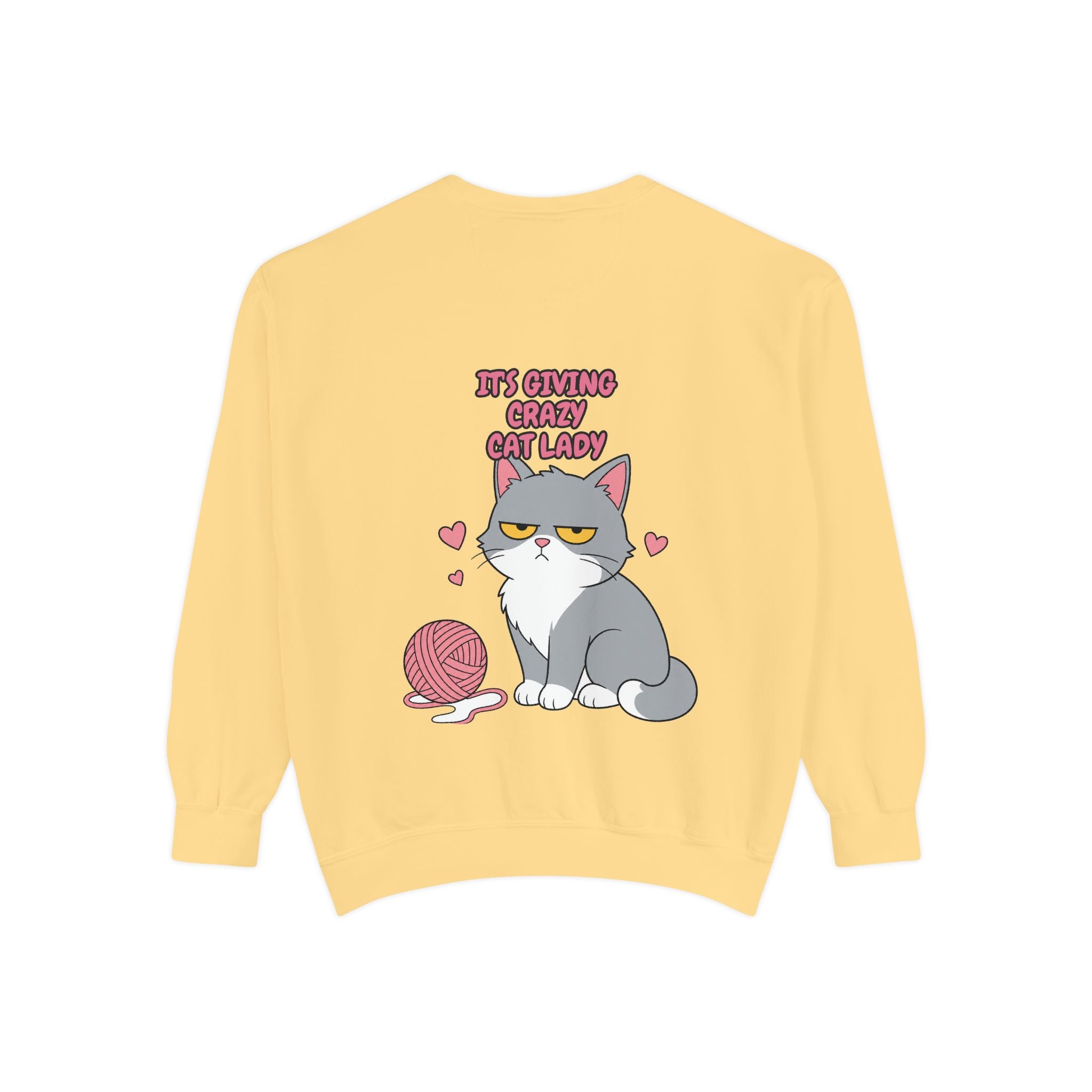 It's Giving Crazy Cat Lady Shirt, Grey Cat Mom Tee, Cat Lover Gift, Funny Cat Owner Sweatshirt