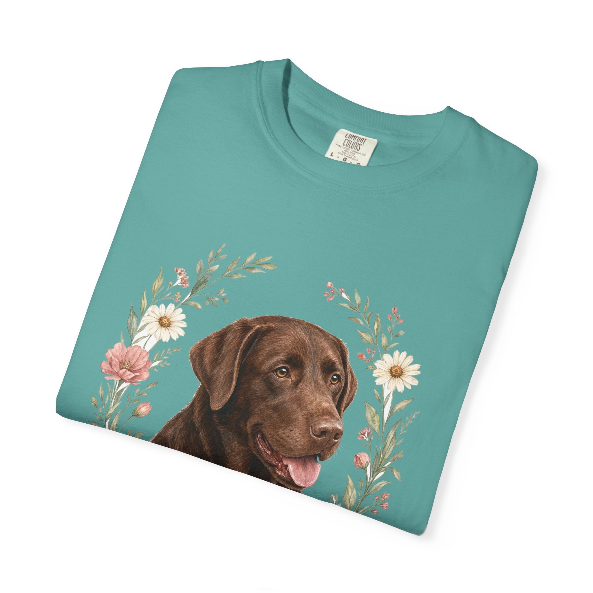 Chocolate Lab Mom Shirt, Labrador Mom Tee, Dog Mom Gift, Wildflower Dog Lover Sweatshirt, Cute Dog Owner Gift