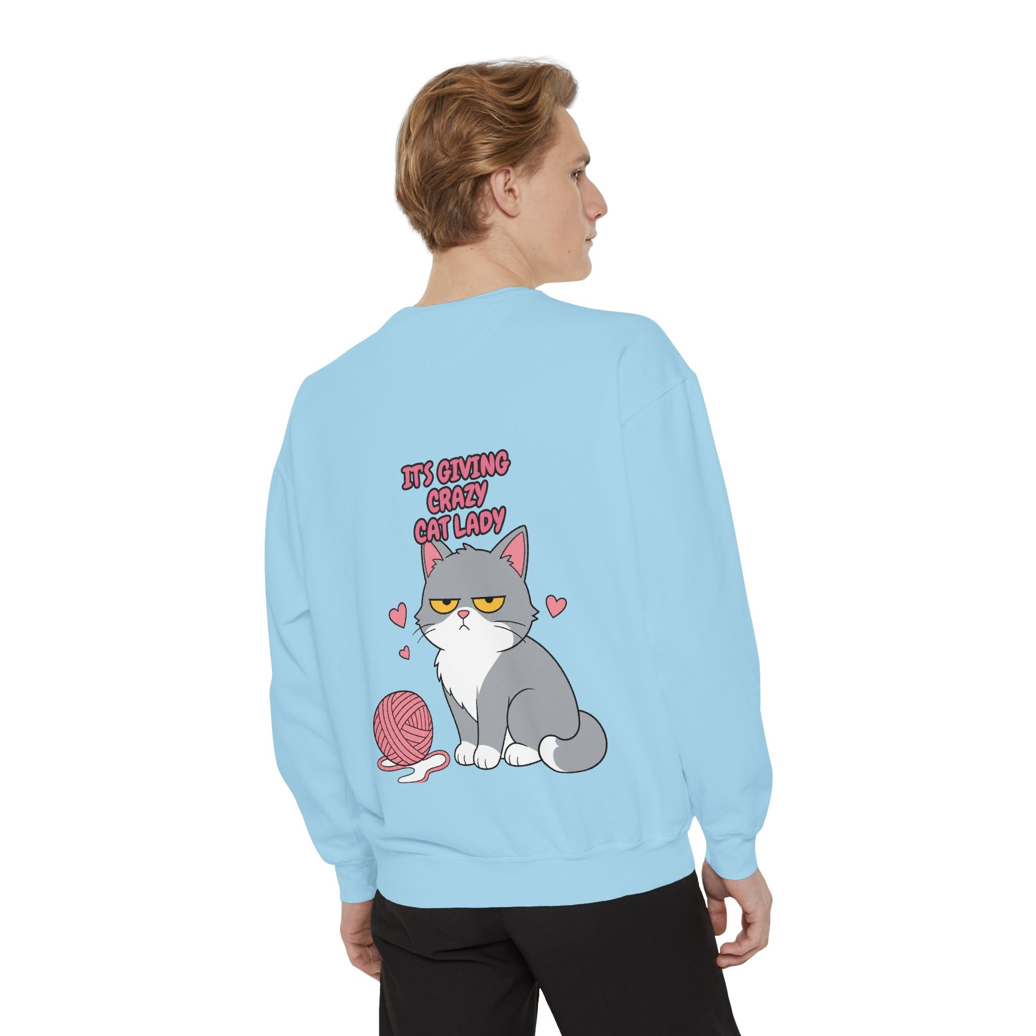It's Giving Crazy Cat Lady Shirt, Grey Cat Mom Tee, Cat Lover Gift, Funny Cat Owner Sweatshirt