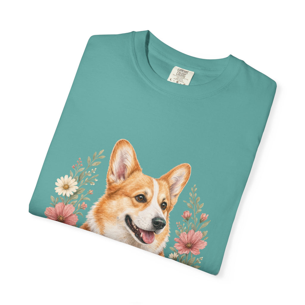 Corgi Mom Shirt, Corgi Mama Tee, Dog Mom Gift, Wildflower Corgi Lover Sweatshirt, Cute Dog Owner Gift