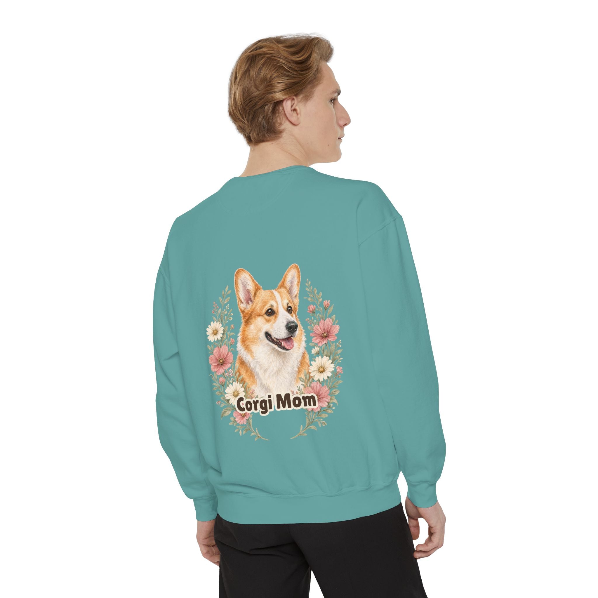 Corgi Mom Shirt, Corgi Mama Tee, Dog Mom Gift, Wildflower Corgi Lover Sweatshirt, Cute Dog Owner Gift