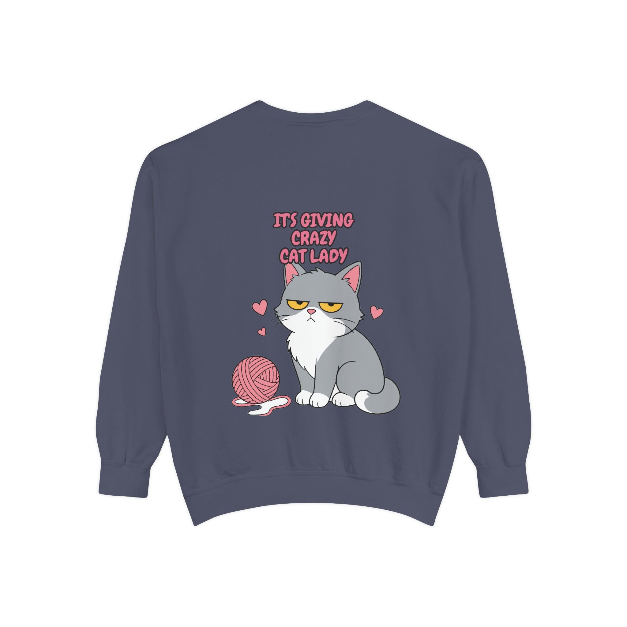 It's Giving Crazy Cat Lady Shirt, Grey Cat Mom Tee, Cat Lover Gift, Funny Cat Owner Sweatshirt