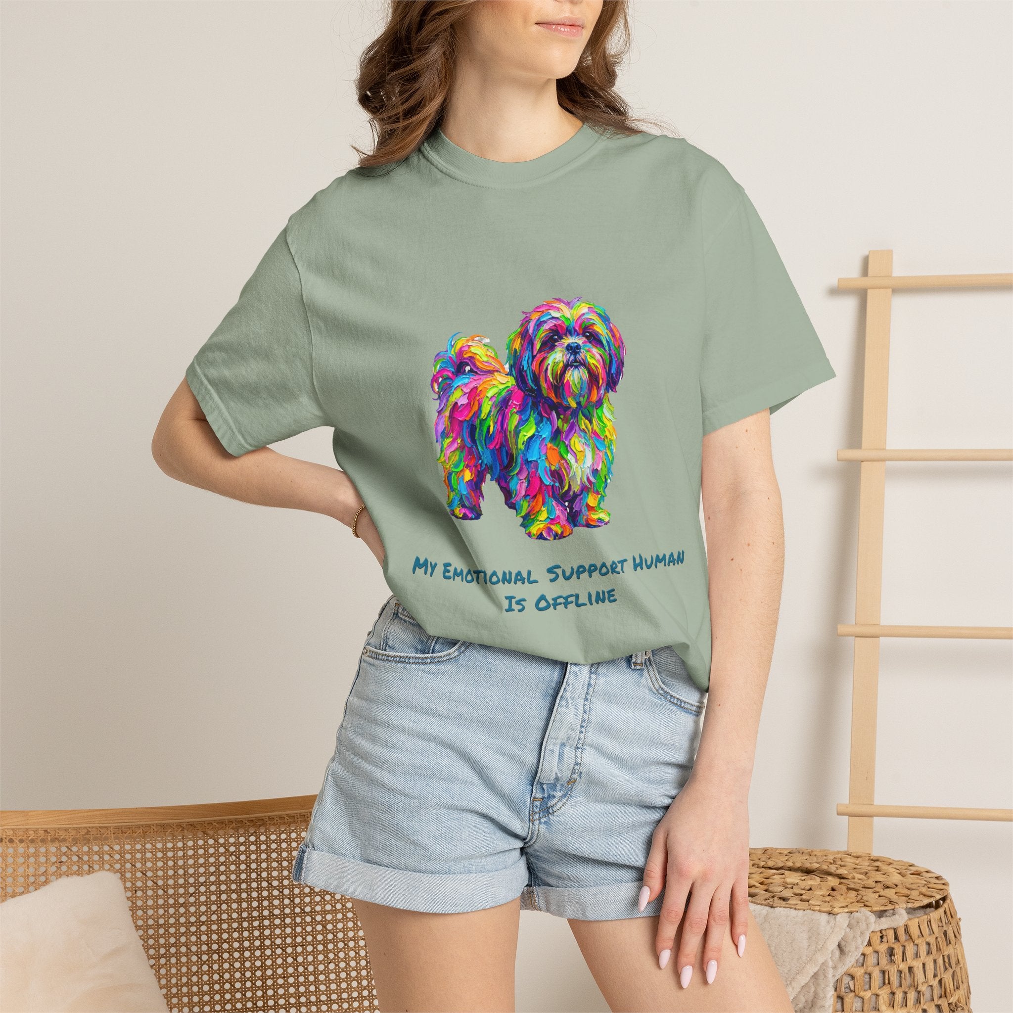 Emotional Support Dog T-Shirt — My Emotional Support Human Is Offline