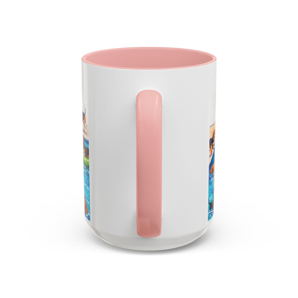 Dogs Pool Party Coffee Mug — Funny Summer Dog Mug (15 oz)