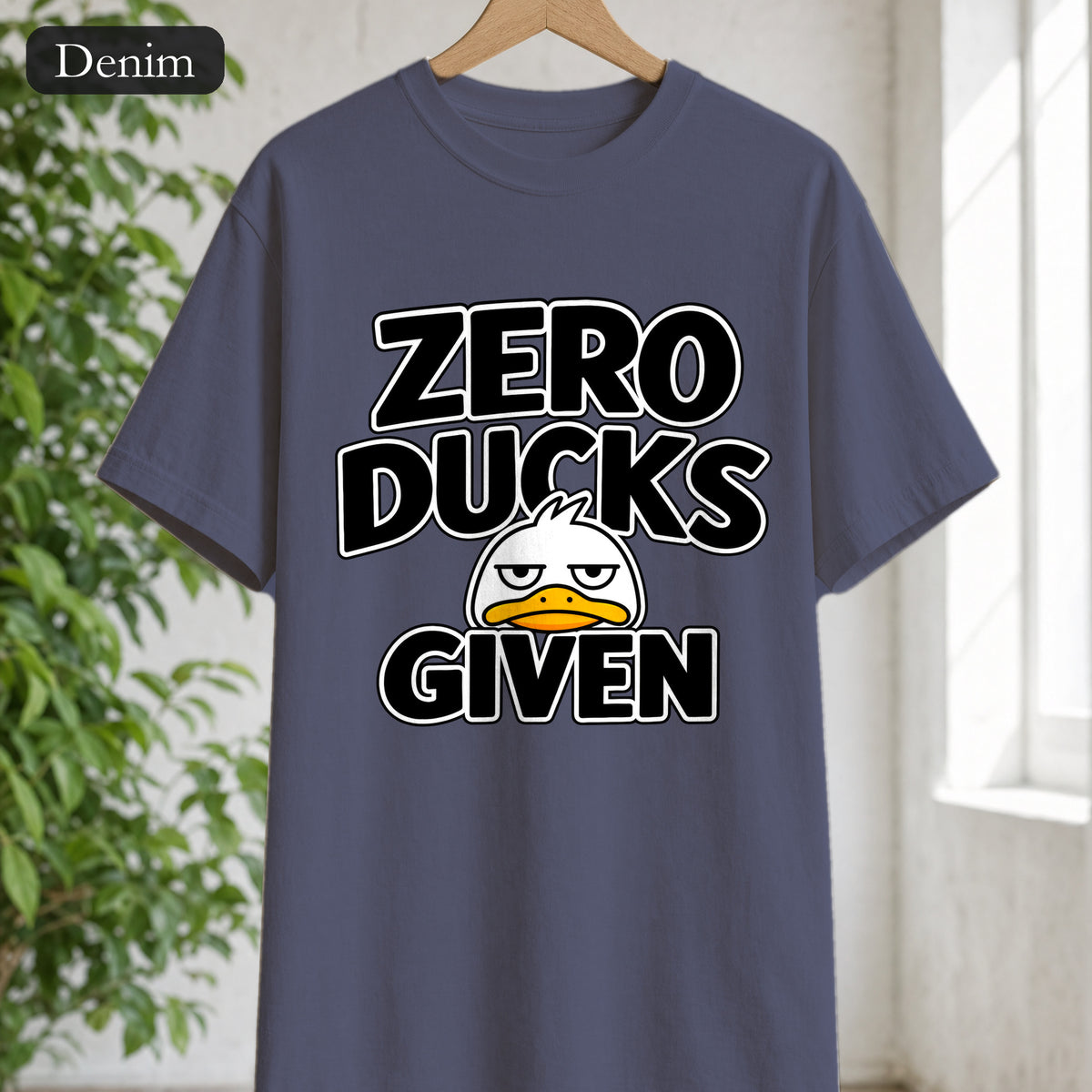 Zero Ducks Given shirt | Funny duck illustration, sarcastic slogan