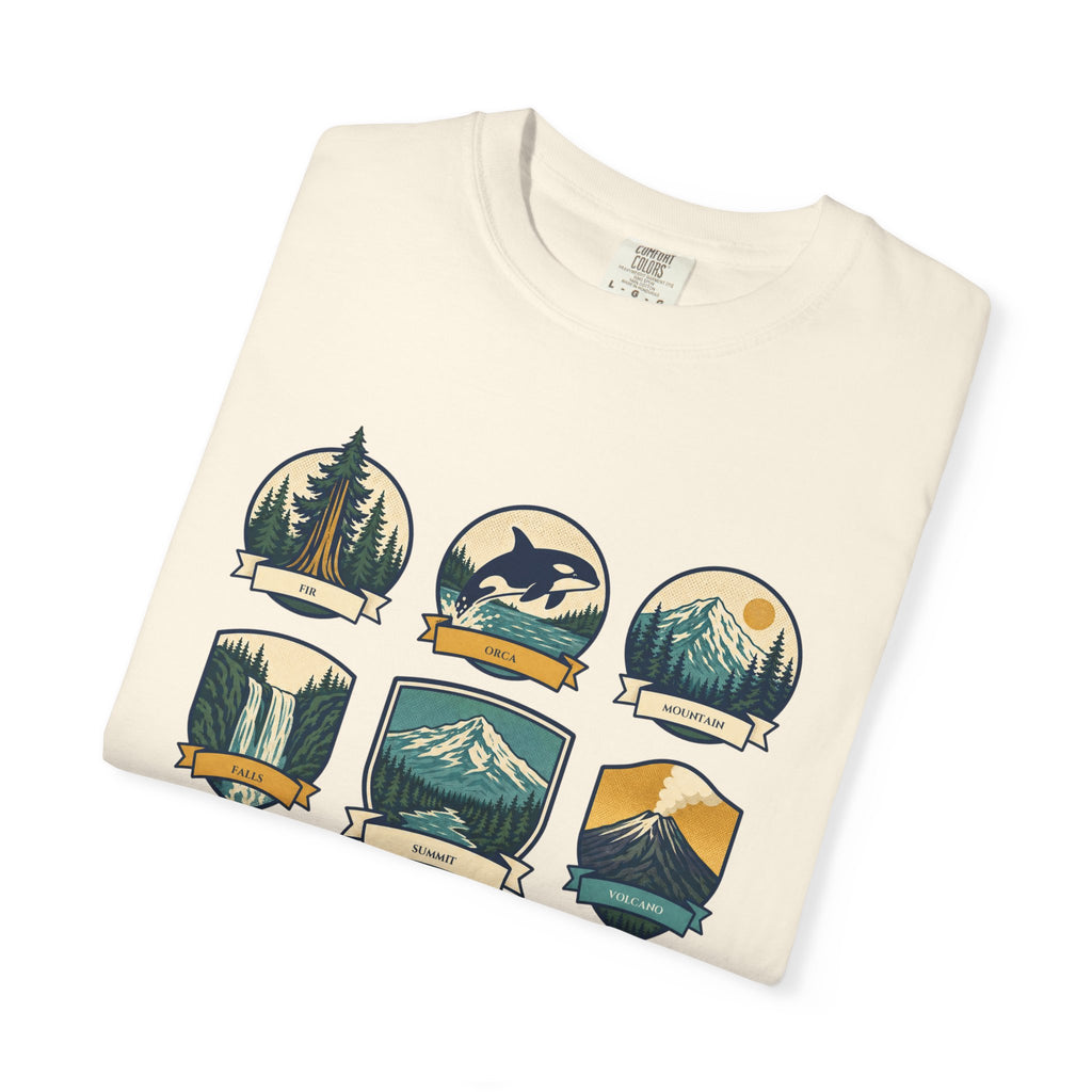 Pacific Northwest Shirt, PNW National Parks Badge Tee, Hiking Camping Gift, Retro Outdoor Adventure Sweatshirt