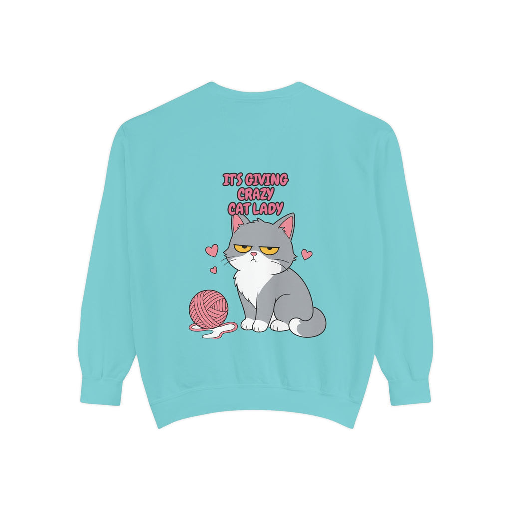 It's Giving Crazy Cat Lady Shirt, Grey Cat Mom Tee, Cat Lover Gift, Funny Cat Owner Sweatshirt