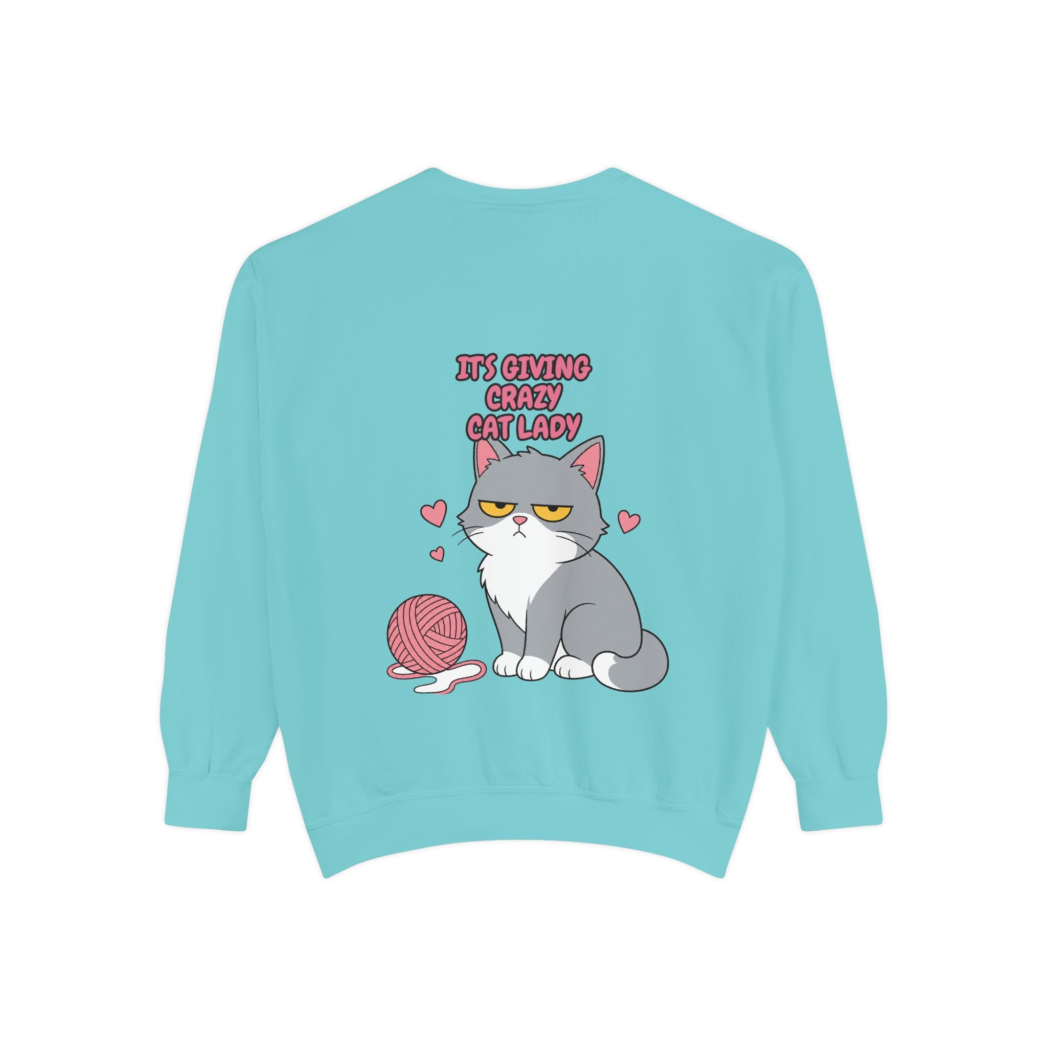 It's Giving Crazy Cat Lady Shirt, Grey Cat Mom Tee, Cat Lover Gift, Funny Cat Owner Sweatshirt