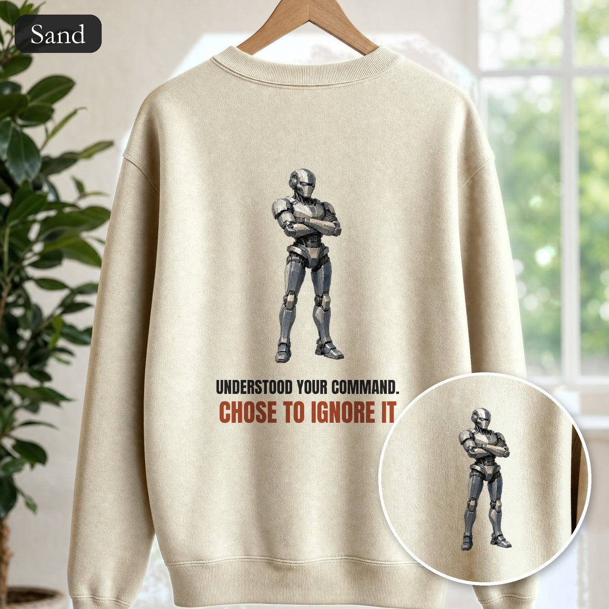 Understood Your Command Chose to Ignore It Shirt, Funny AI Robot Tee, Sarcastic Tech Programmer Gift, Sci-Fi Sweatshirt