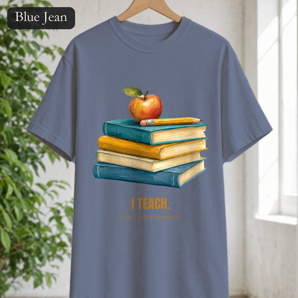 Teacher Shirt, I Teach What's Your Superpower Tee, Teacher Appreciation Gift, Painterly Back to School Sweatshirt