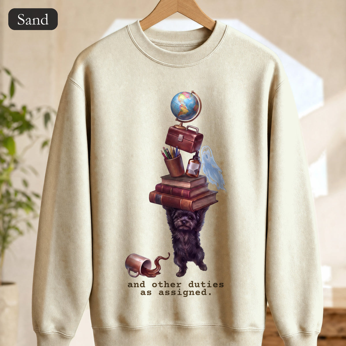 And Other Duties As Assigned Sweatshirt, Funny Paraprofessional Crewneck, School Staff Dog Sweatshirt, Teacher and Teacher Aide Gift