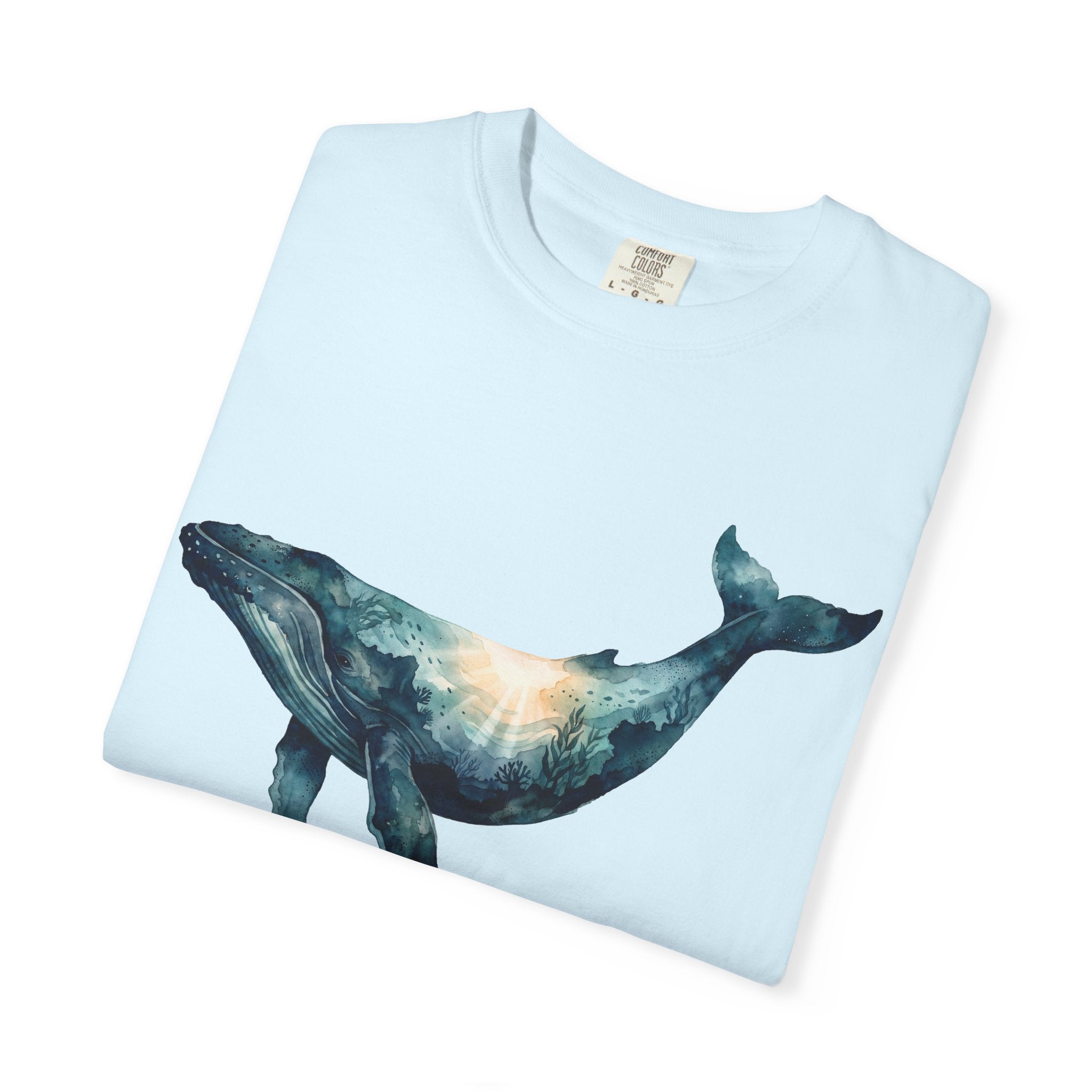 Whale Deep Ocean Graphic T-Shirt — "Into the Deep I Sing" Ocean Graphic Tee