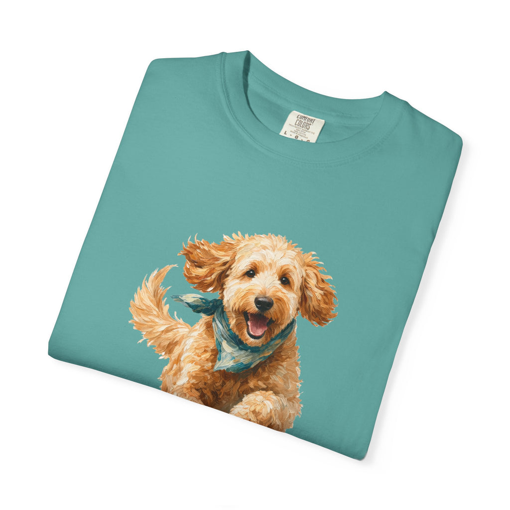 Momentum Goldendoodle Shirt, Running Doodle Dog Tee, Funny Doodle Dog Mom Gift, Painterly Dog Lover Sweatshirt