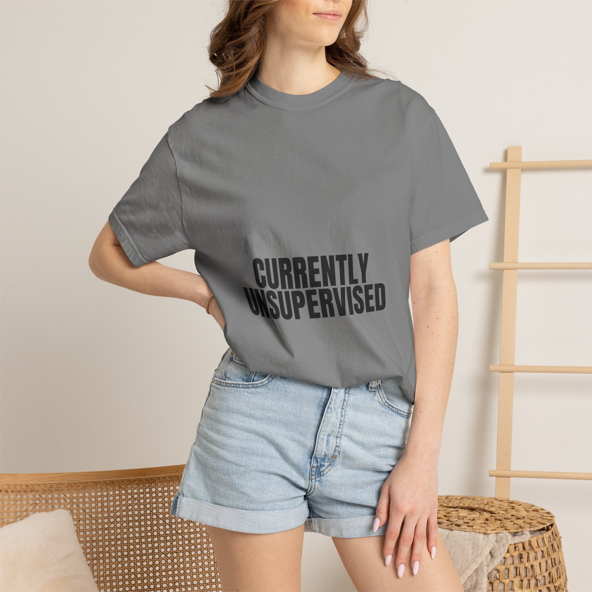 Currently Unsupervised Shirt, Funny Sarcastic Tee, Gag Gift, Humor Sweatshirt
