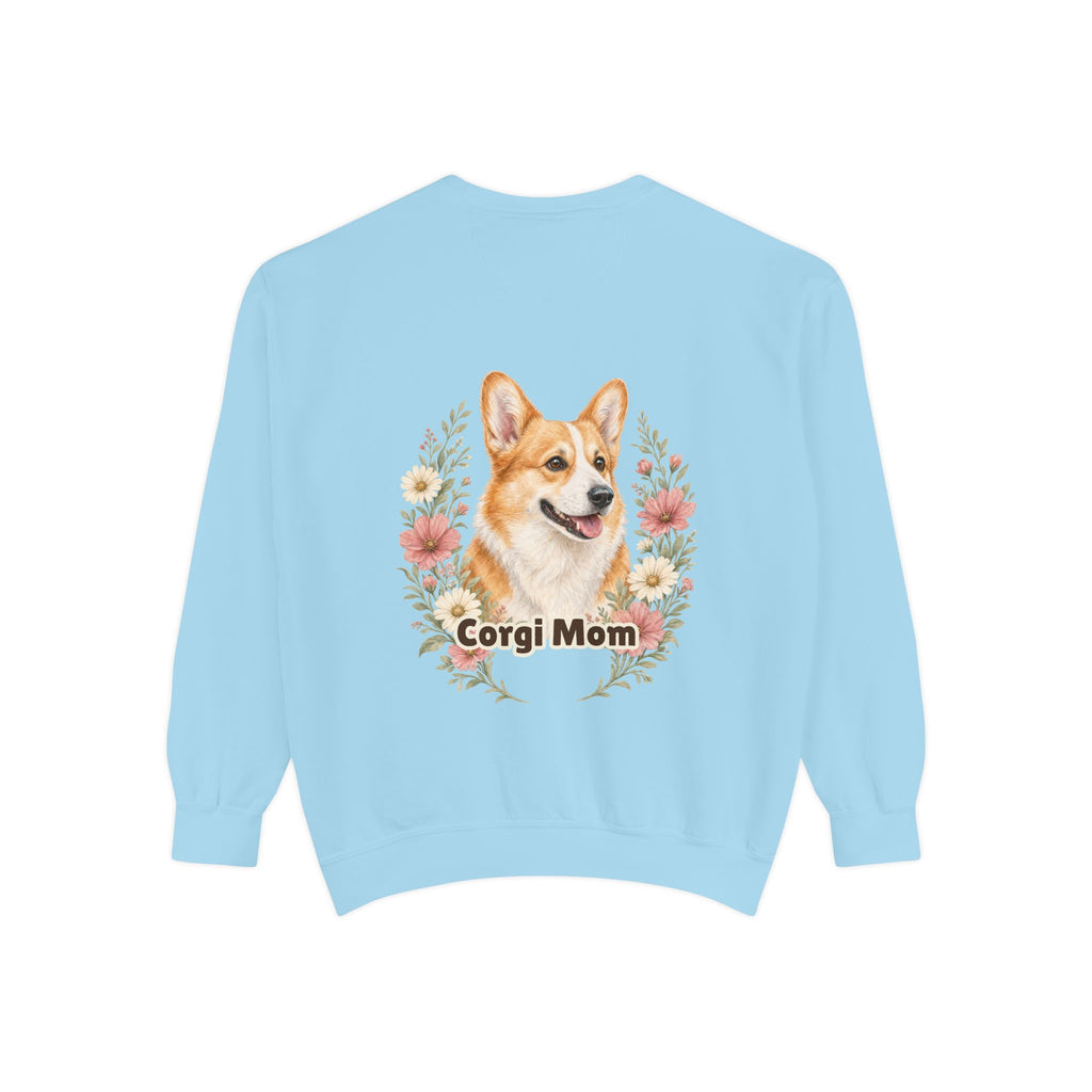 Corgi Mom Shirt, Corgi Mama Tee, Dog Mom Gift, Wildflower Corgi Lover Sweatshirt, Cute Dog Owner Gift