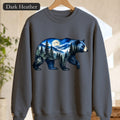 Moonlit Mountain Bear Sweatshirt | Forest Night Wildlife Crewneck