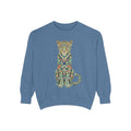 Boho Leopard Shirt, Folk Art Leopard Tee, Japanese Pattern Big Cat Lover Gift, Vintage Floral Leopard Sweatshirt