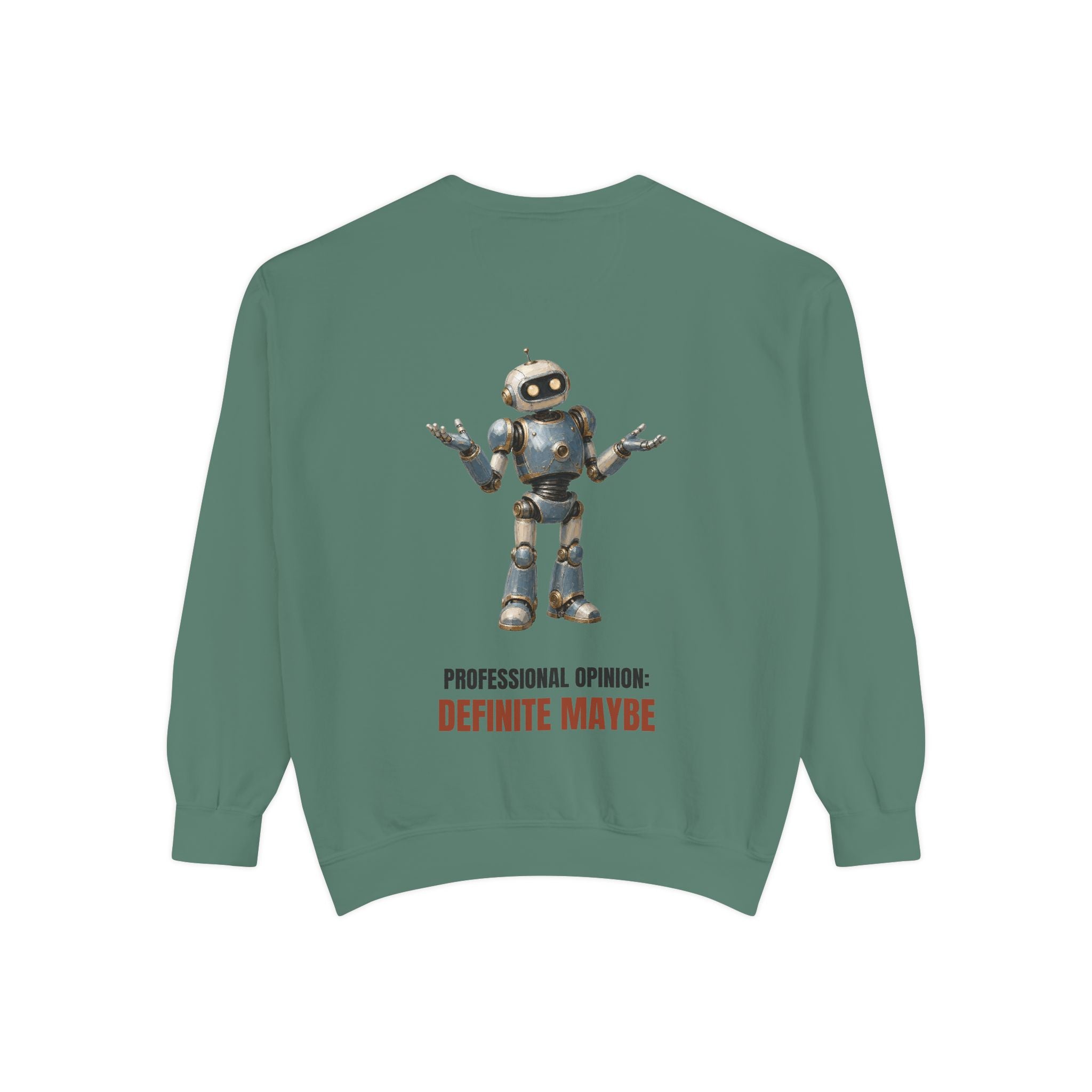 Professional Opinion Definite Maybe Shirt, Funny Robot Tech Tee, Engineer Programmer Gift, Sarcastic AI Sweatshirt