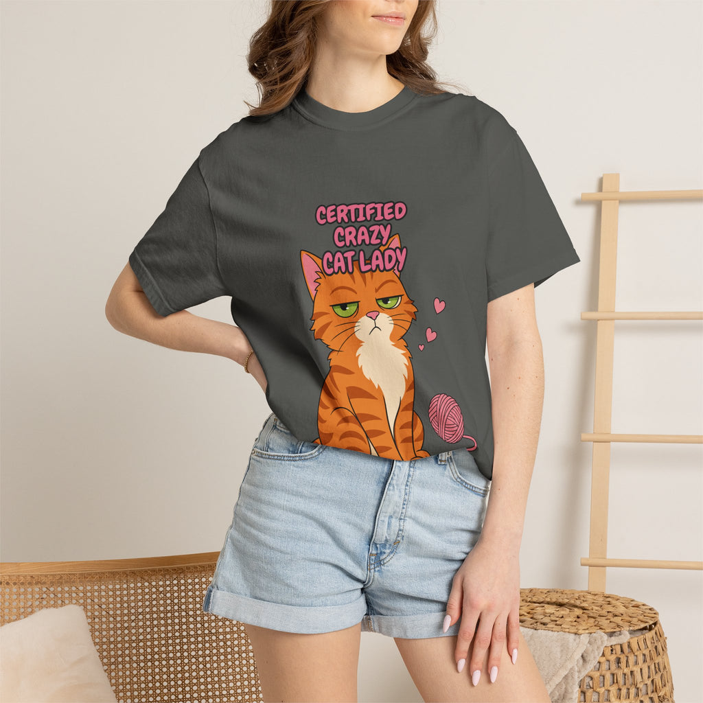Certified Crazy Cat Lady Shirt, Orange Cat Mom Tee, Ginger Cat Lover Gift, Funny Cat Owner Sweatshirt