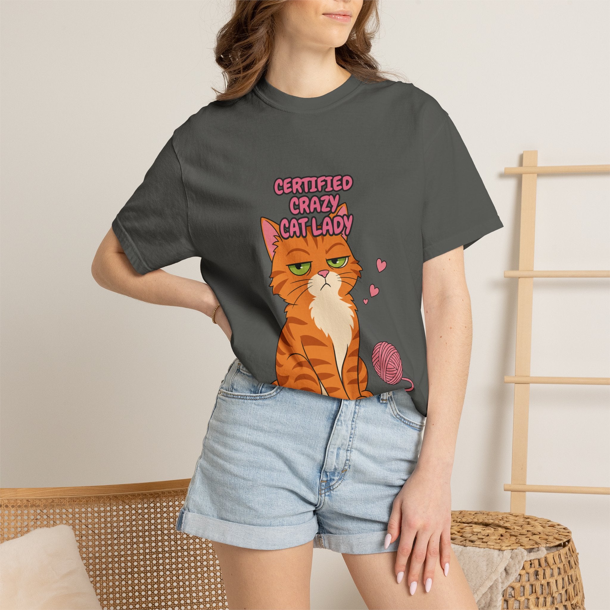 Certified Crazy Cat Lady Shirt, Orange Cat Mom Tee, Ginger Cat Lover Gift, Funny Cat Owner Sweatshirt