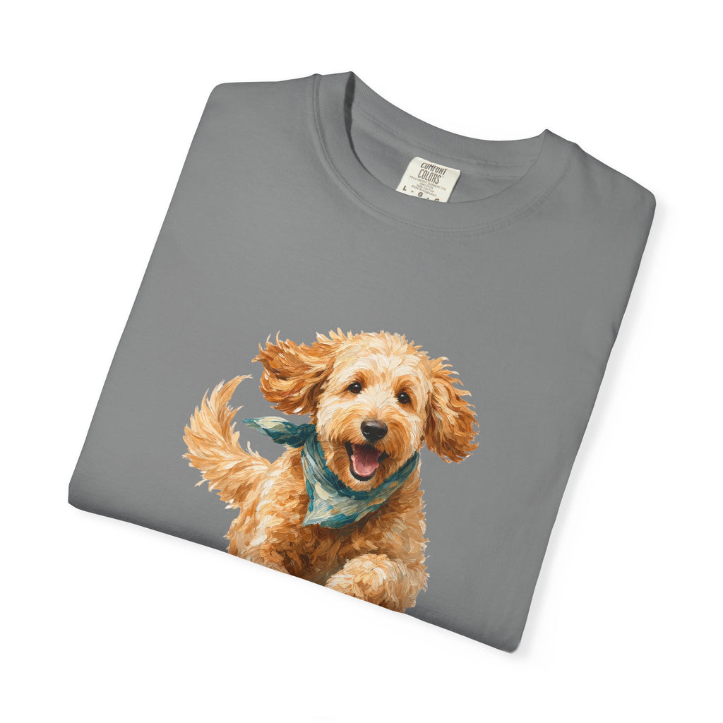 Momentum Goldendoodle Shirt, Running Doodle Dog Tee, Funny Doodle Dog Mom Gift, Painterly Dog Lover Sweatshirt