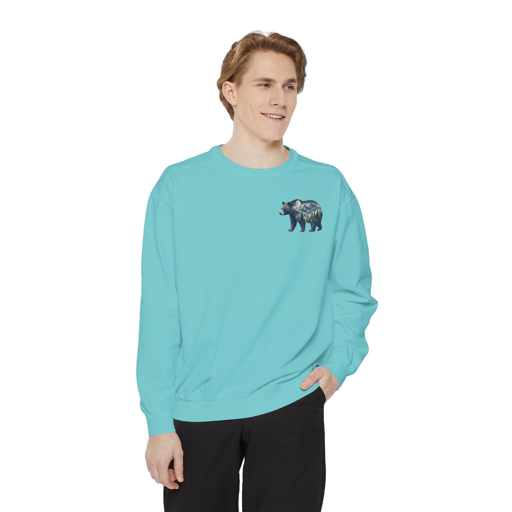 Northern Forest Field Guide Shirt, Black Bear Double Exposure Tee, Woodland Wildlife Camping Gift, Nature Lover Sweatshirt