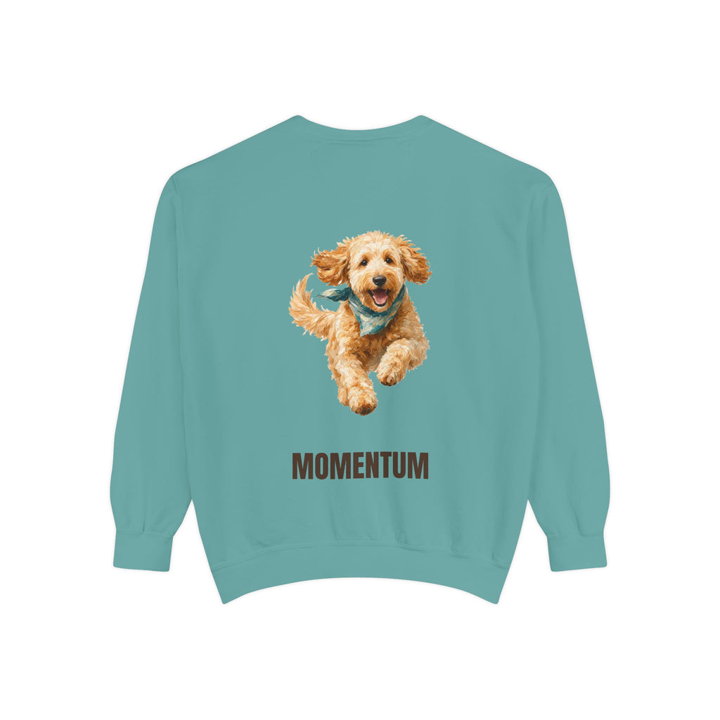 Momentum Goldendoodle Shirt, Running Doodle Dog Tee, Funny Doodle Dog Mom Gift, Painterly Dog Lover Sweatshirt
