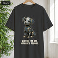Waiting for My Human to Reboot Shirt, Funny Robot Dog Tee, Tech Programmer Gift, Sci-Fi AI Humor Sweatshirt