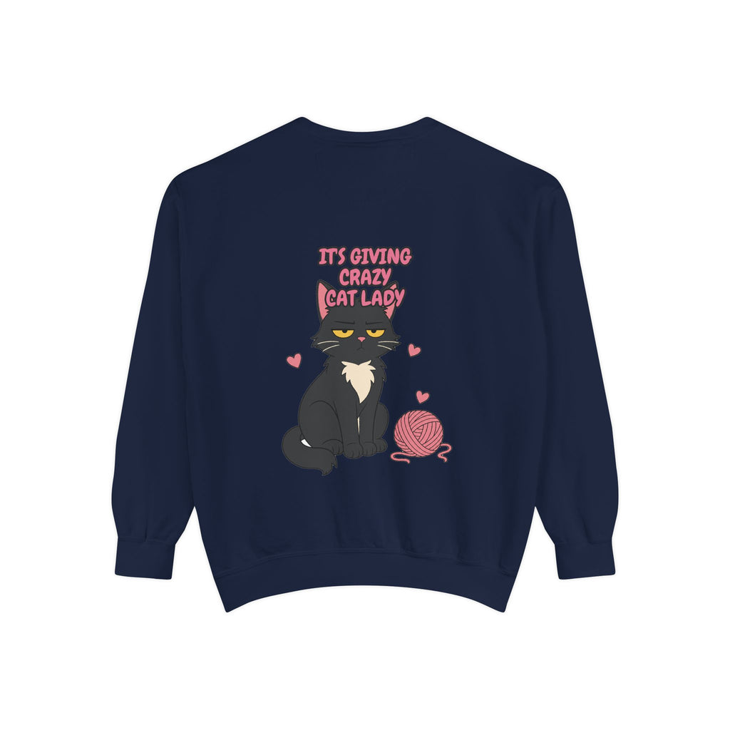 It's Giving Crazy Cat Lady Shirt, Funny Cat Mom Tee, Cat Lover Gift, Sarcastic Cat Owner Sweatshirt