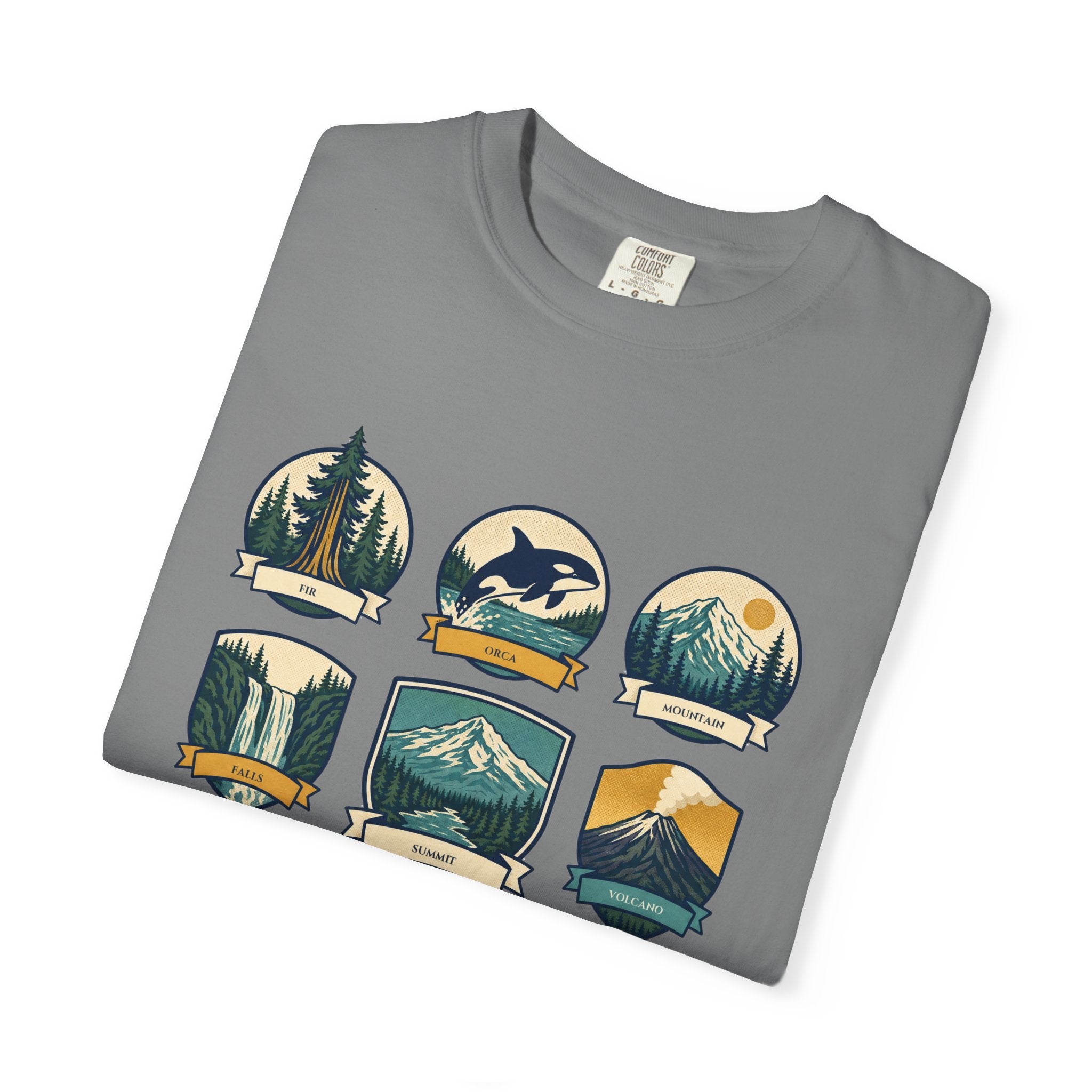 Pacific Northwest Shirt, PNW National Parks Badge Tee, Hiking Camping Gift, Retro Outdoor Adventure Sweatshirt