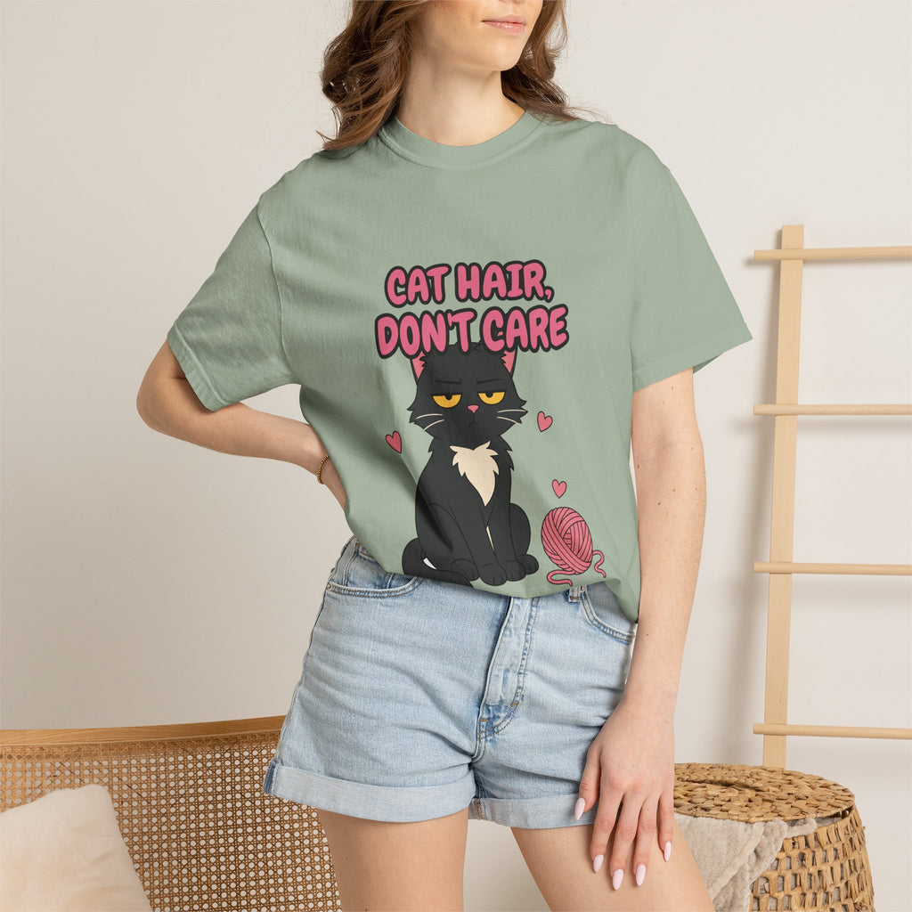 Cat Hair Don't Care Shirt, Funny Cat Mom Tee, Cat Lover Gift, Cat Owner Sweatshirt
