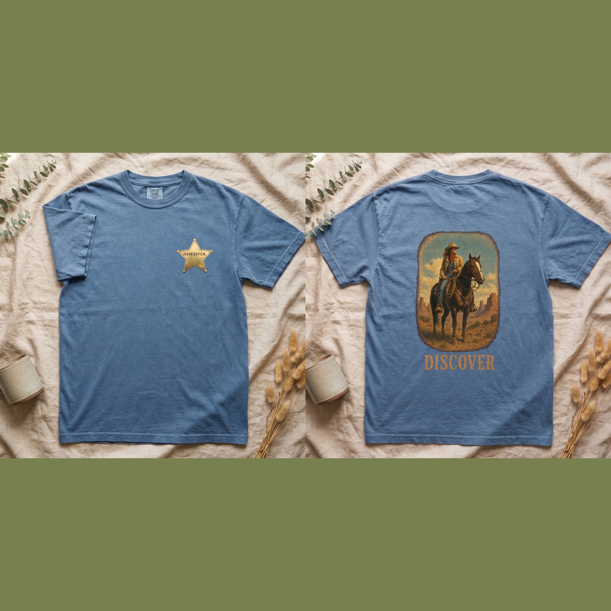 Discover Cowgirl Shirt, Vintage Western Horse Tee, Desert Rodeo Tee, Sheriff Star Cowgirl Gift