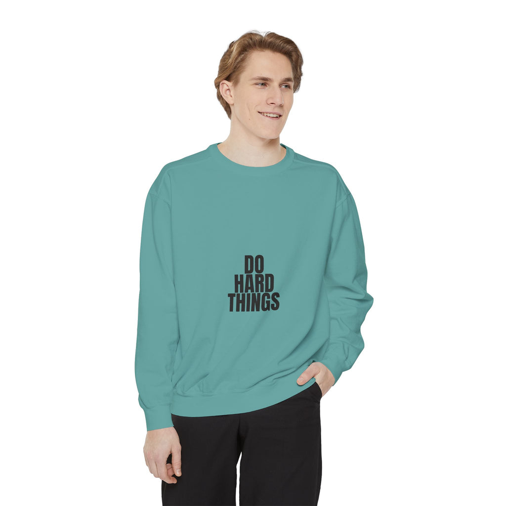Do Hard Things Shirt, Minimalist Motivational Tee, Gym Fitness Mindset Gift, Bold Typography Sweatshirt