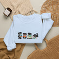 Embroidered Puppy Reading Sweatshirt | Cute Dog Art Crewneck