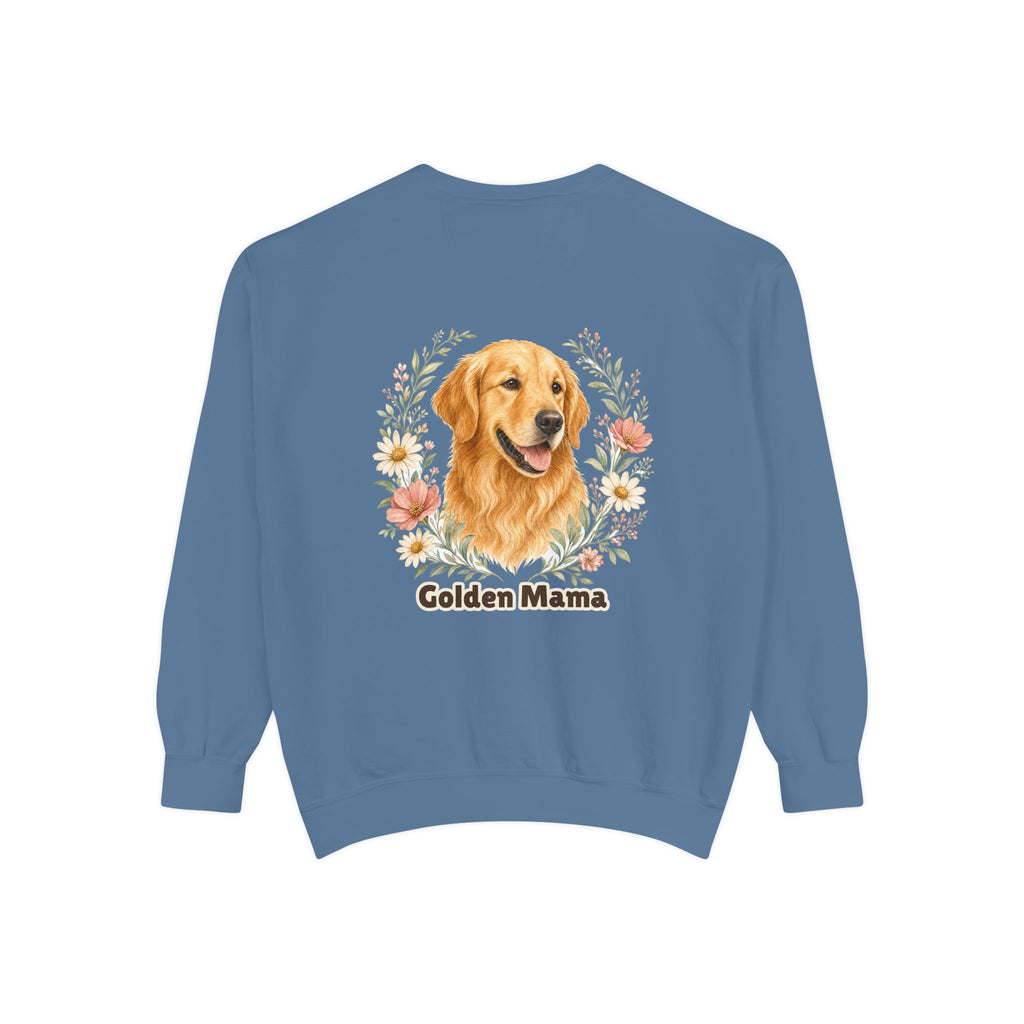 Golden Retriever Mom Shirt, Golden Mama Tee, Dog Mom Gift, Wildflower Dog Lover Sweatshirt, Cute Dog Owner Gift