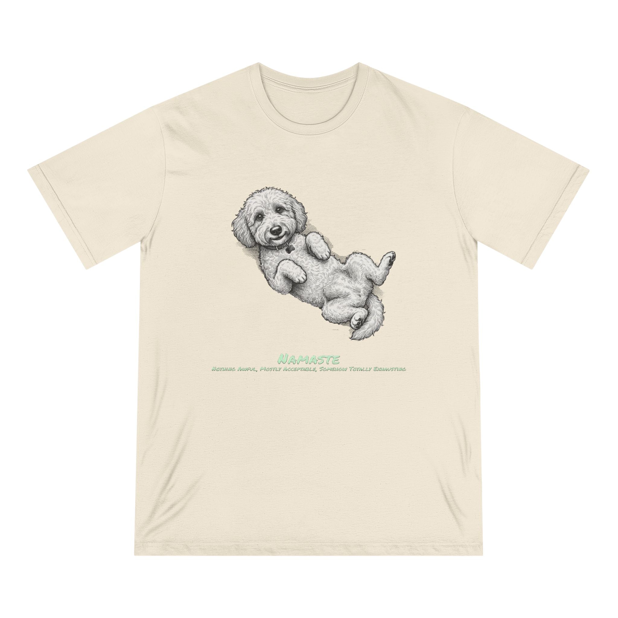 Organic Cotton Namaste Dog T-Shirt — Zen Yoga Dog Lover Tee