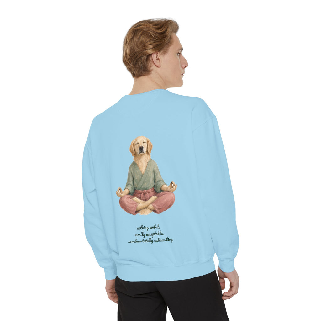 Yoga Dog Shirt, Namaste Zen Dog Tee, Funny Meditation Dog Mom Gift, Painterly Dog Lover Sweatshirt