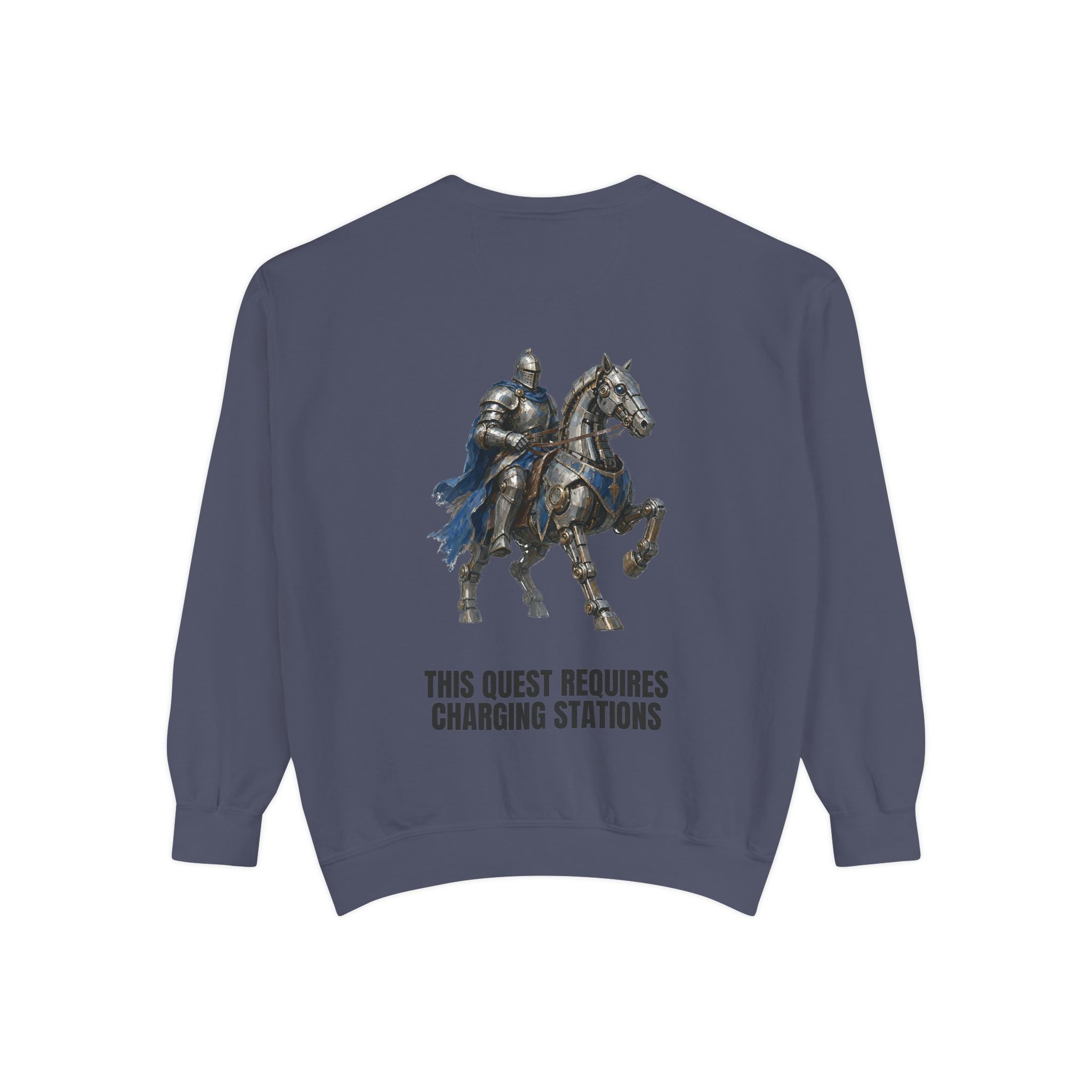 This Quest Requires Charging Stations Shirt, Knight Robot Horse Tee, Funny Gamer Tech Gift, Sci-Fi Fantasy Sweatshirt