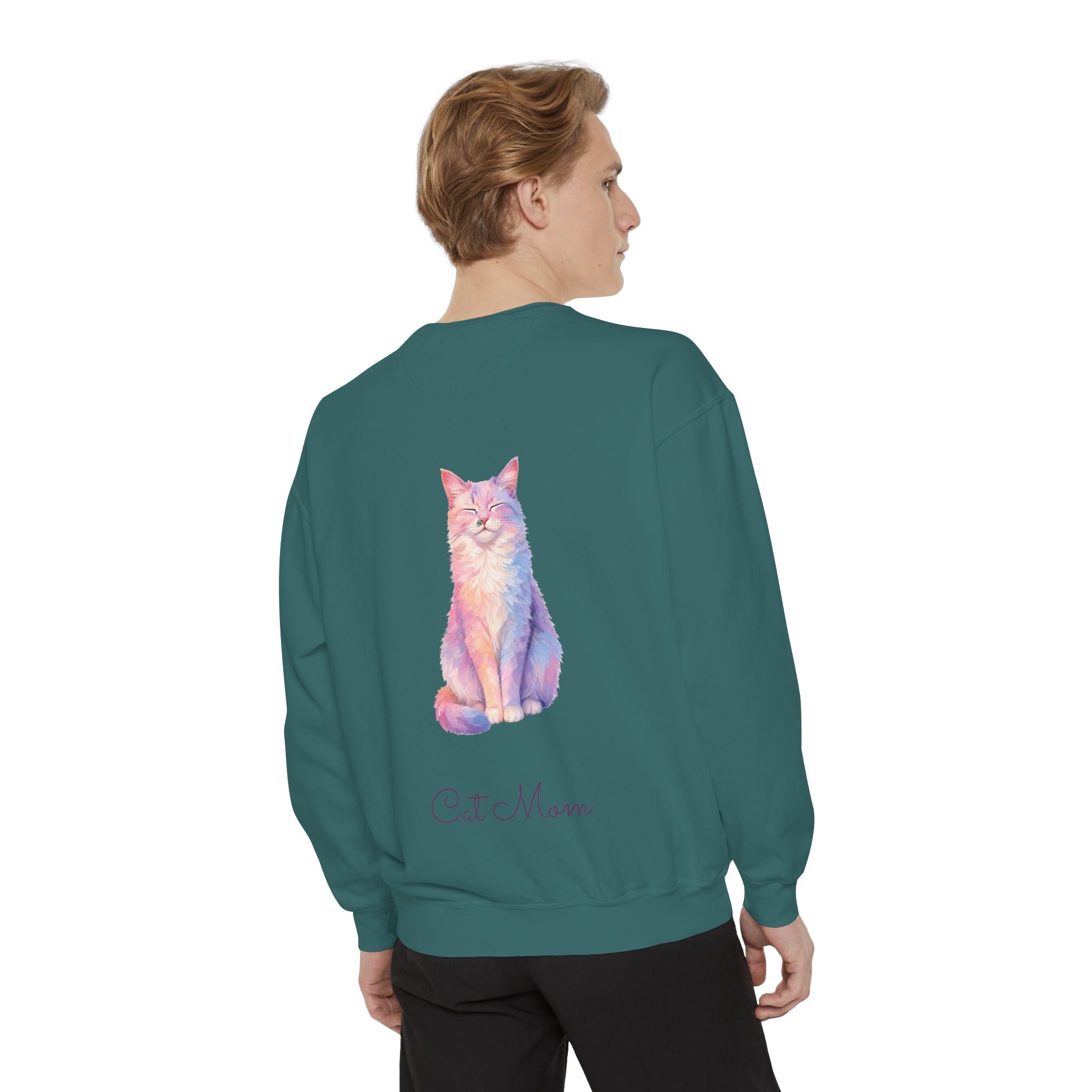 Cat Mom Shirt, Pastel Painterly Cat Tee, Cute Cat Lover Gift, Cat Owner Sweatshirt for Her