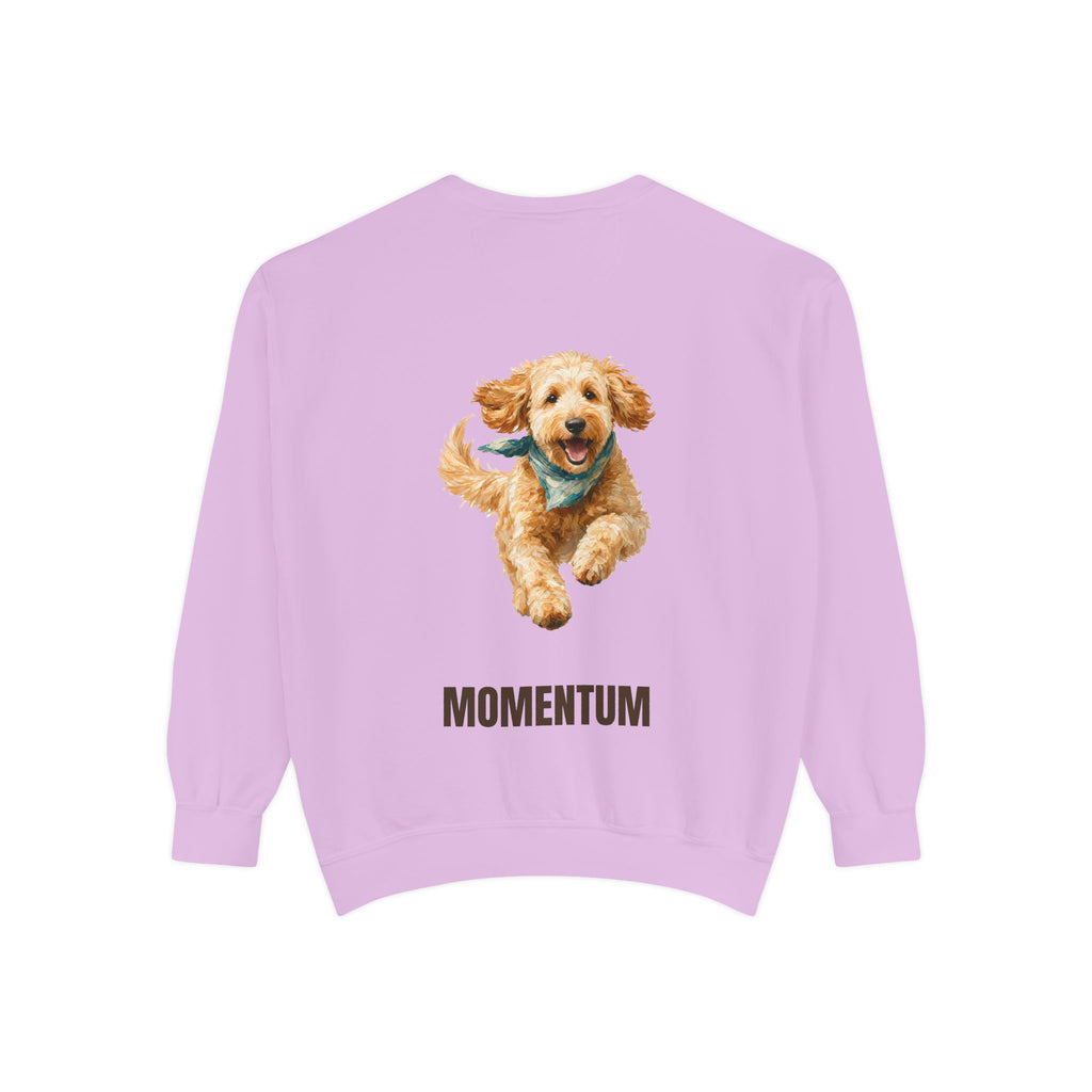 Momentum Goldendoodle Shirt, Running Doodle Dog Tee, Funny Doodle Dog Mom Gift, Painterly Dog Lover Sweatshirt