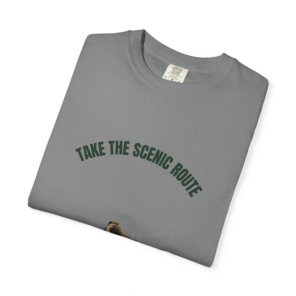 Take the Scenic Route Shirt, Hiking Trail Tee, Outdoor Adventure Nature Gift, Painterly Mountain Sweatshirt